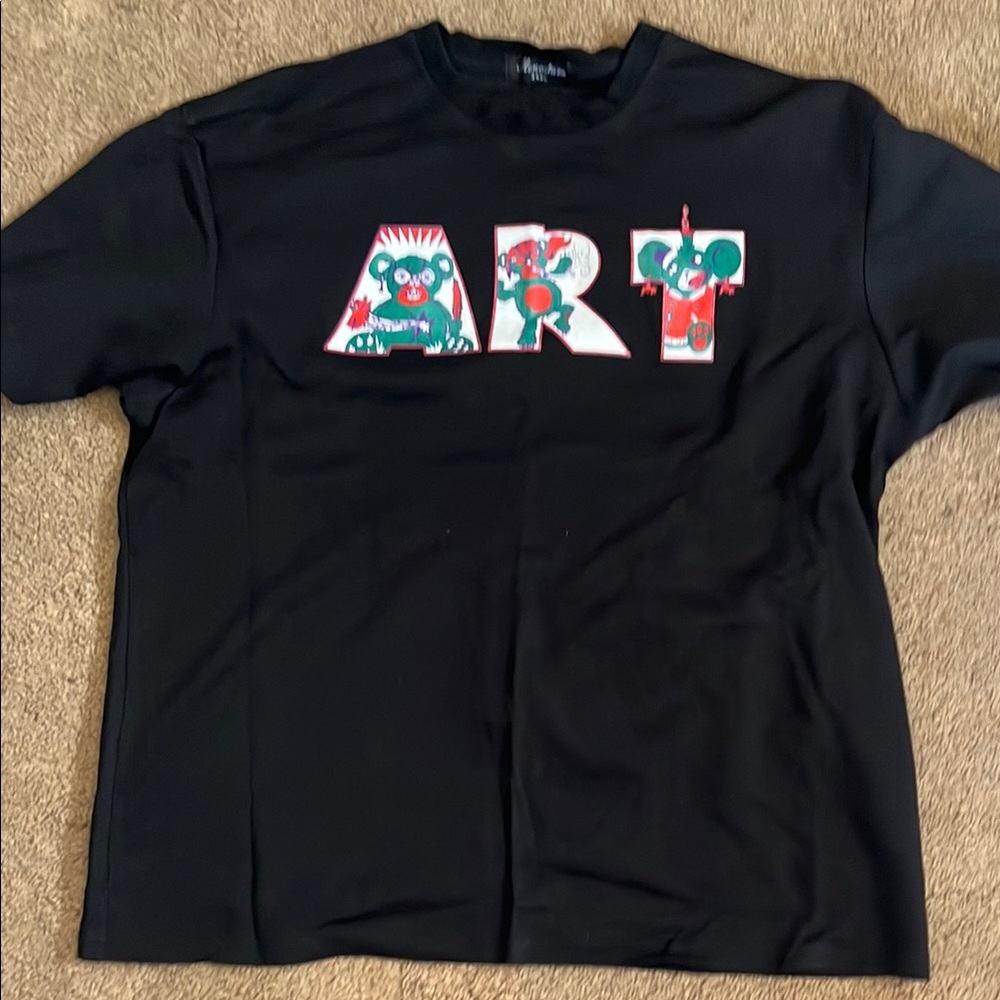 Vibrant Black and Red Art Tee